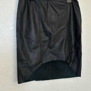 TROUVÉ Black Pleather Skirt